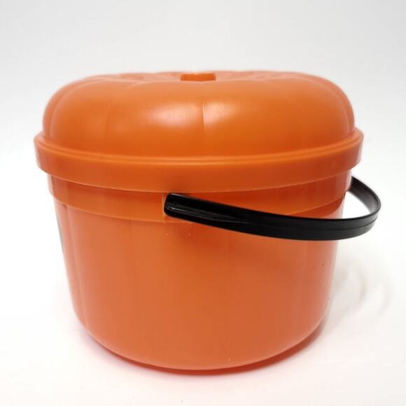 Vintage 1986 McDonald's McBoo Halloween Pumpkin Pail Bucket w/ Lid​ - Picture 8 of 13